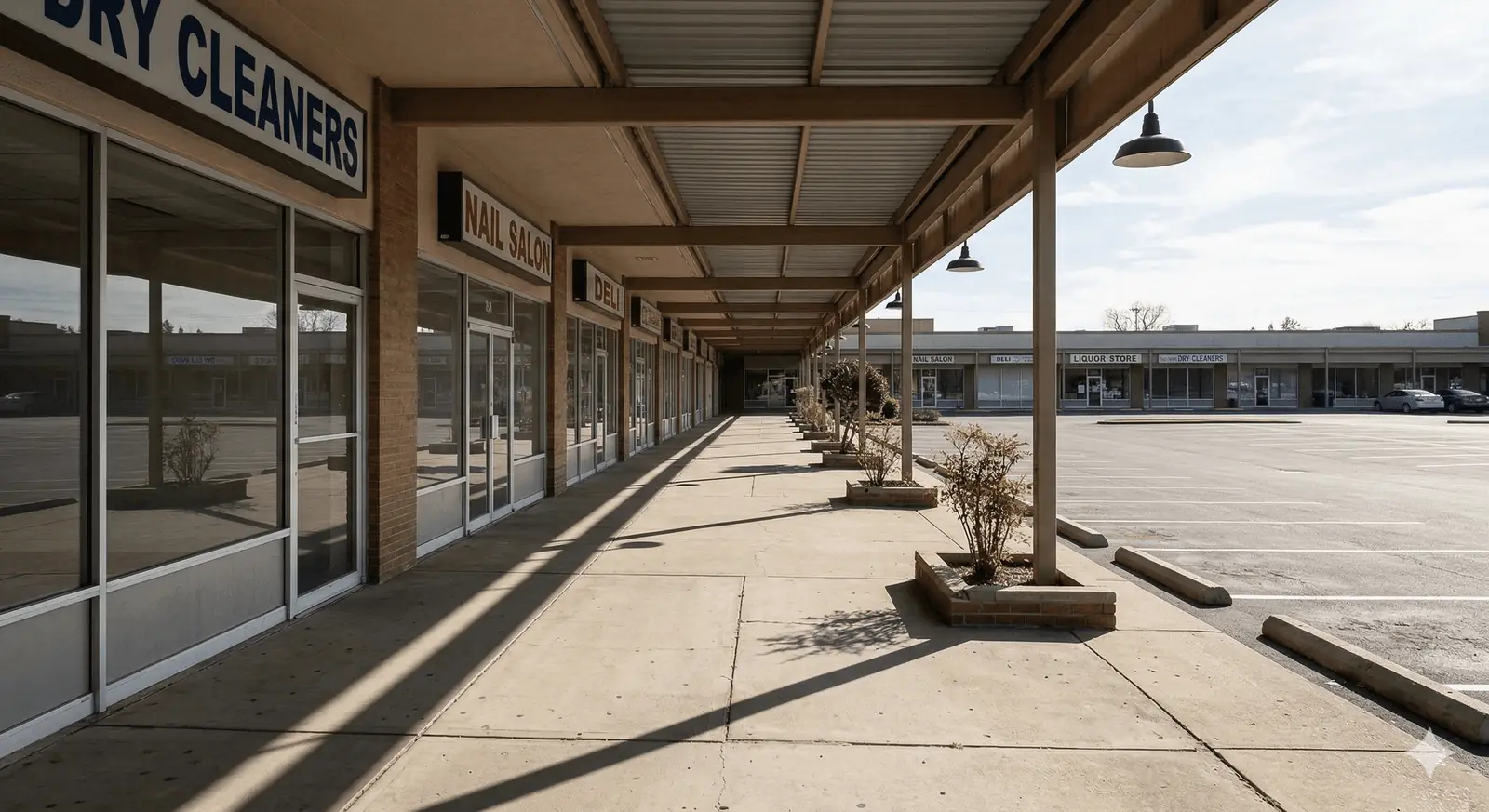 Commercial strip mall property
